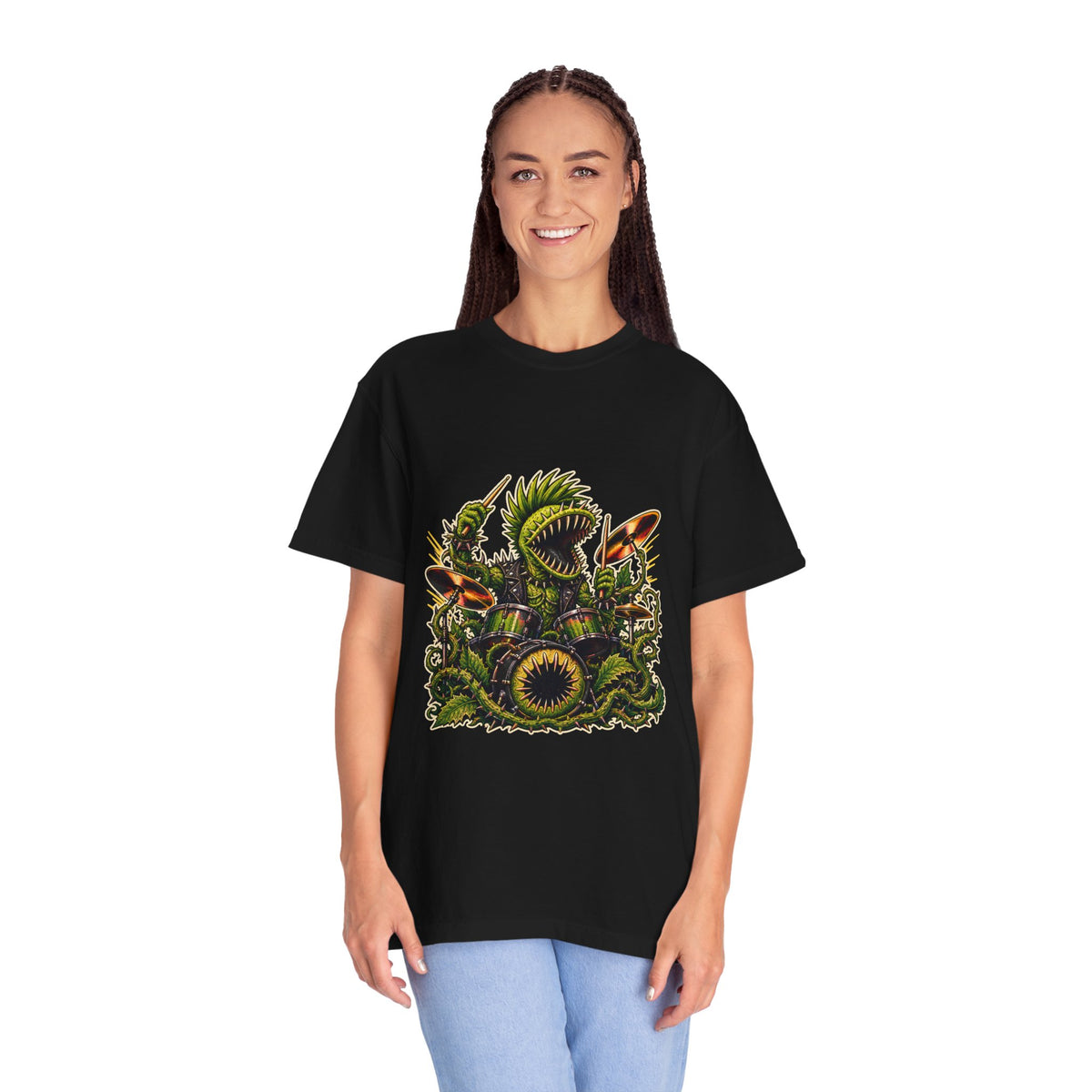 Punk Venus Flytrap Drummer T-Shirt Graphic