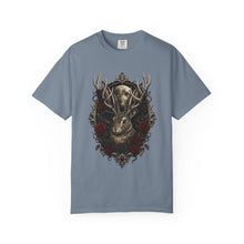 Gothic Black Rose Jackalope T-Shirt Graphic