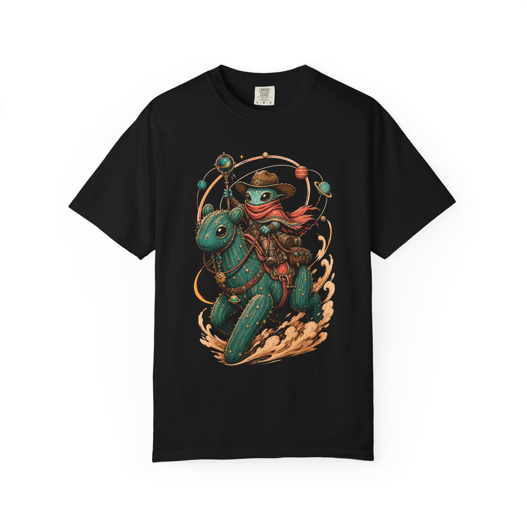 Alien Cactus Rider Weird West T-Shirt Graphic