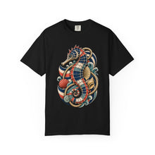 Nautical Deck-Stripe Seahorse Graphic Tee