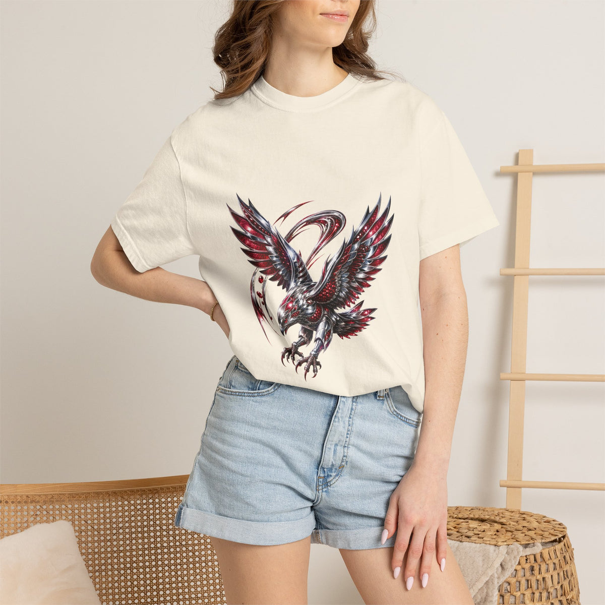 Chrome Pomegranate Falcon Diver Graphic Tee