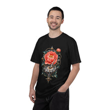 Retro-Futurist Garden Sundial Peony T-Shirt Graphic