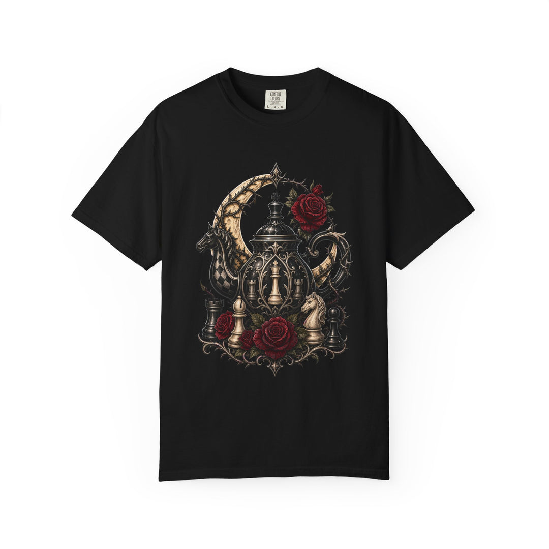 Gothic Garden Chess Teapot T-Shirt Graphic