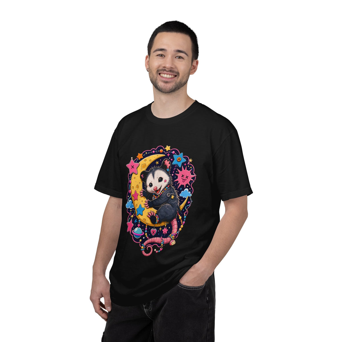 Kidcore Moon Possum T-Shirt Graphic