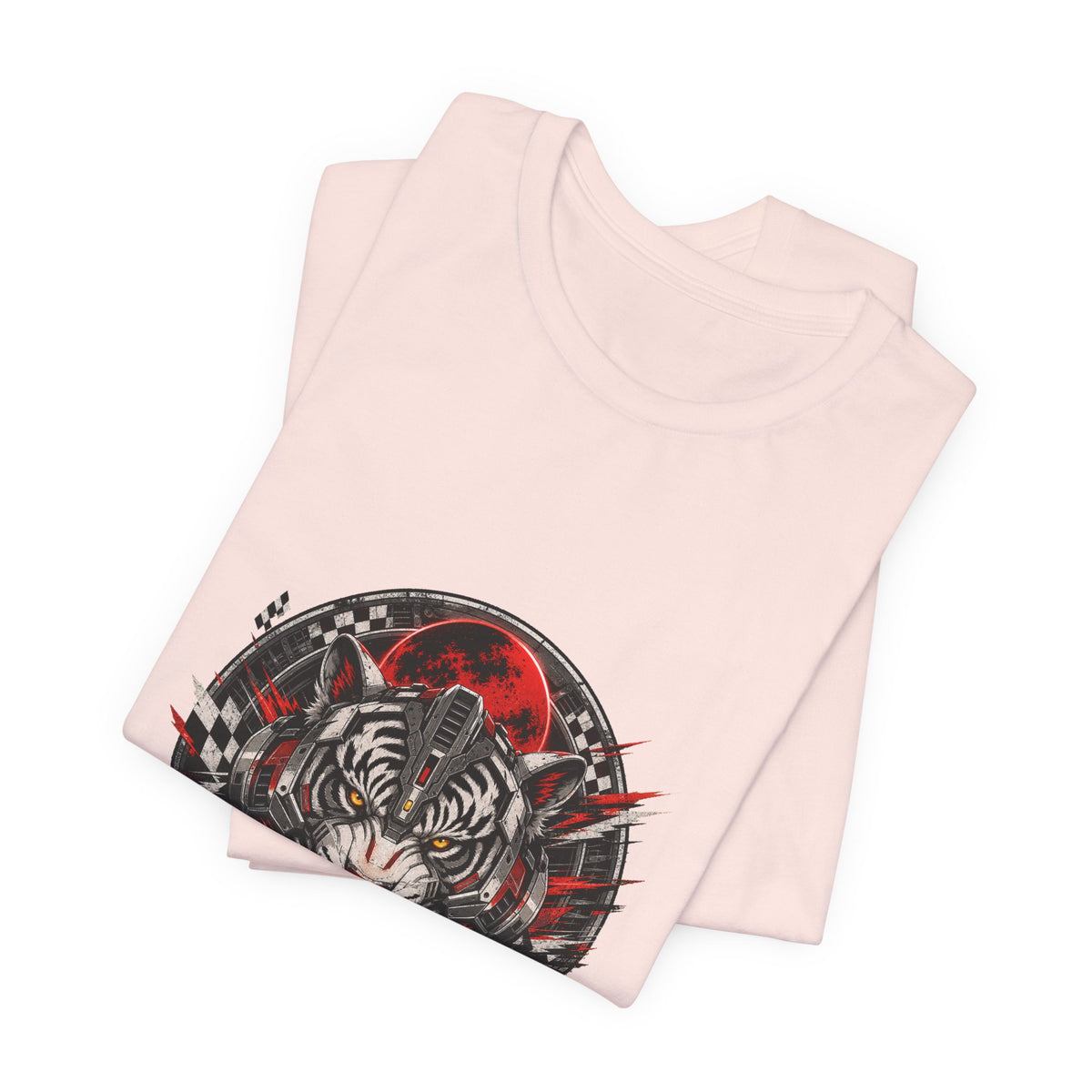 Mecha Tiger Racing Badge T-Shirt Graphic