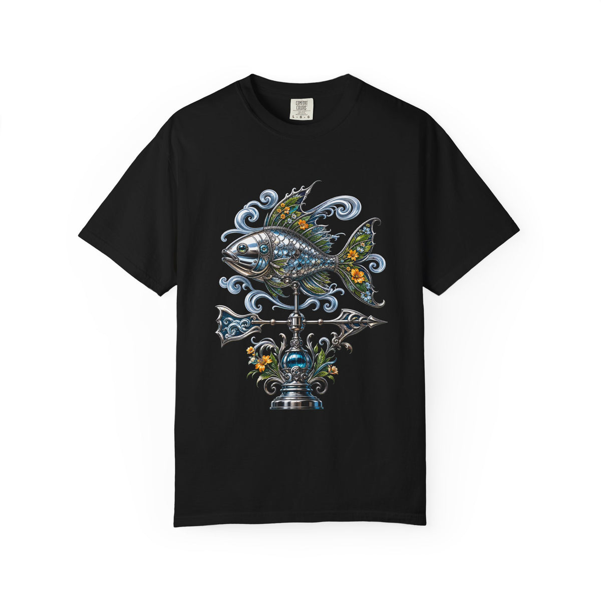 Chrome Botanical Weather Fish T-Shirt Graphic