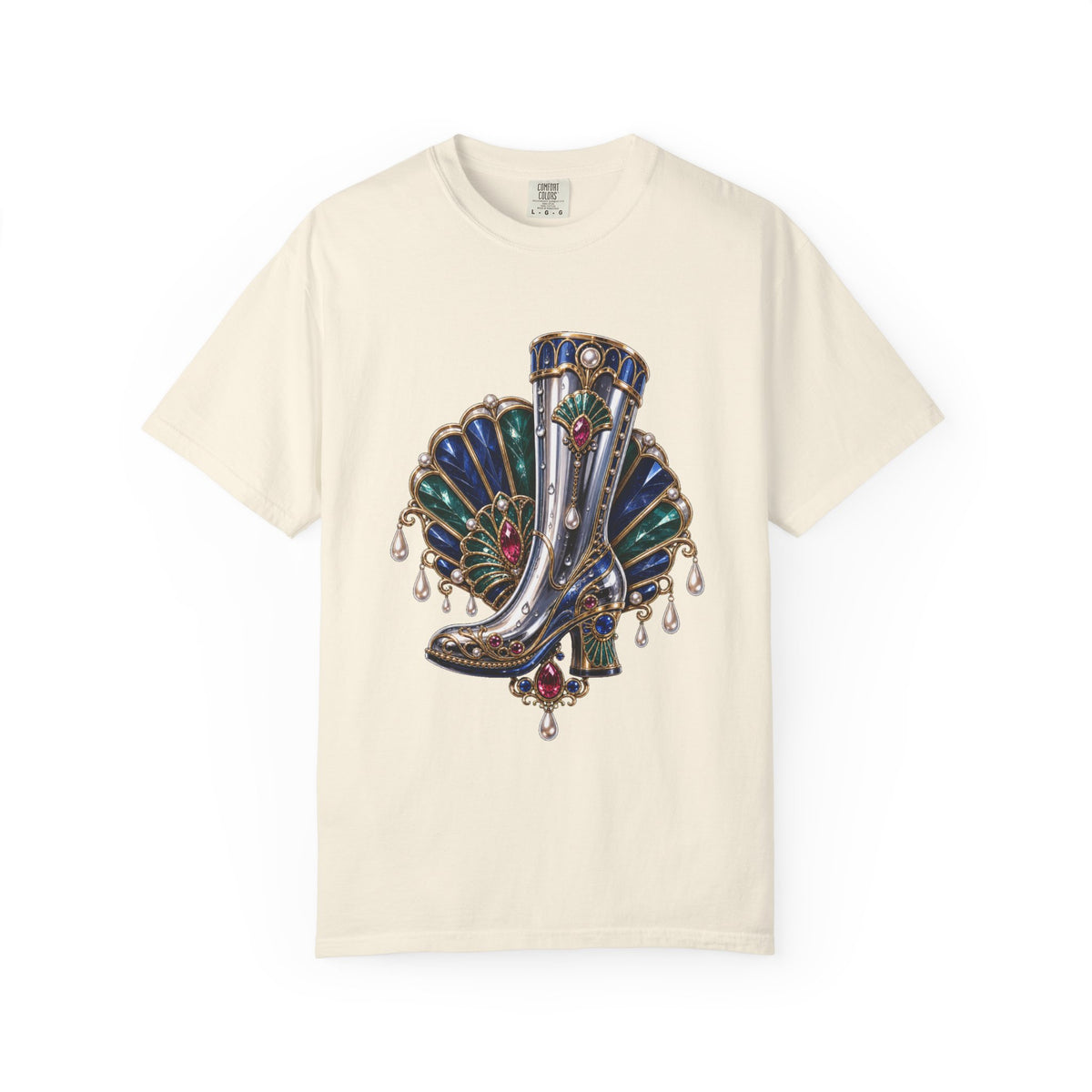 Neo Deco Rainboot Opera Brooch T-Shirt Graphic