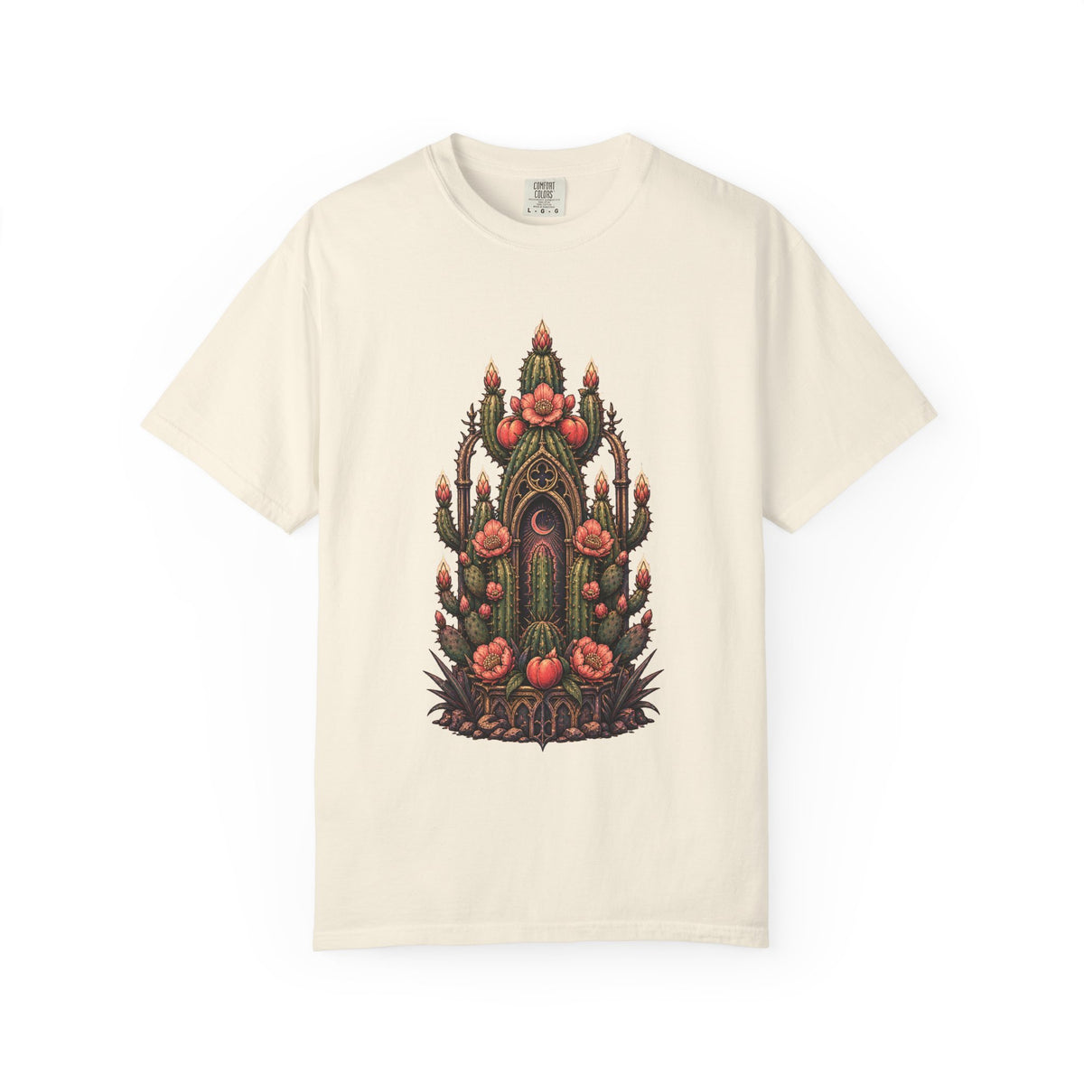 Gothic Peach Cactus Shrine Graphic Tee