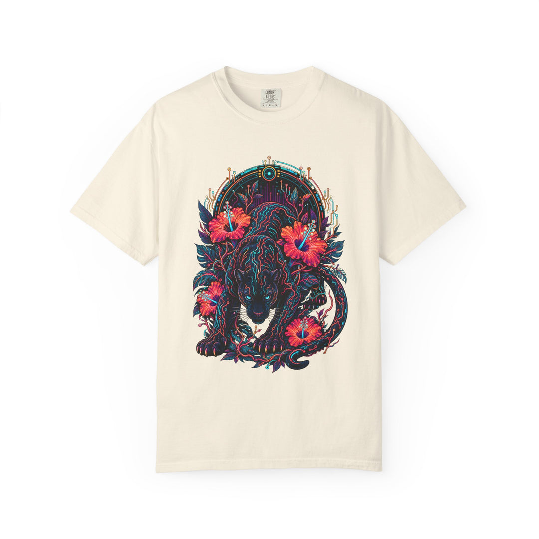 Neon Circuit Panther Graphic Tee