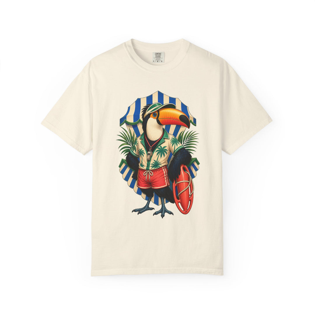 Cabana Stripe Toucan Lifeguard Graphic Tee