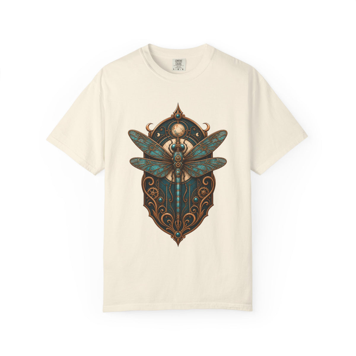 Patina Dragonfly Guardian Crest T-Shirt Graphic