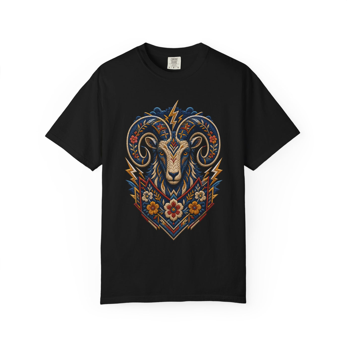 Embroidered Thunder Ram T-Shirt Graphic