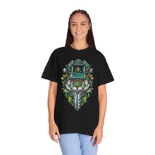 Retro-Futurist Botanical Arcade Key T-Shirt Graphic