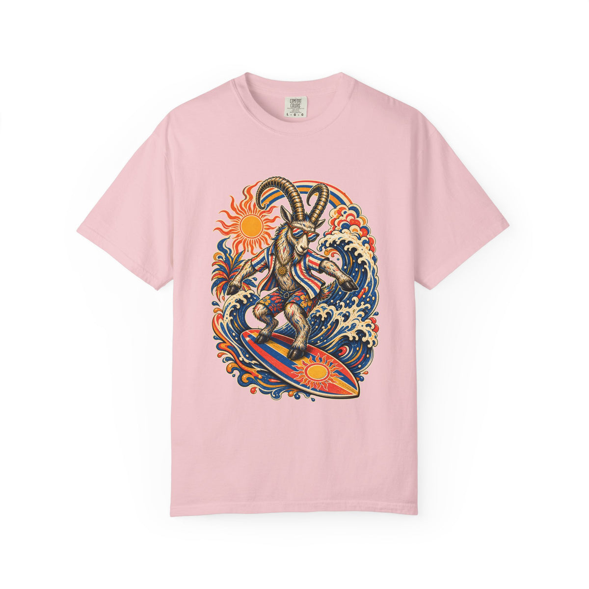 Psychedelic Ibex Surfer Graphic Tee
