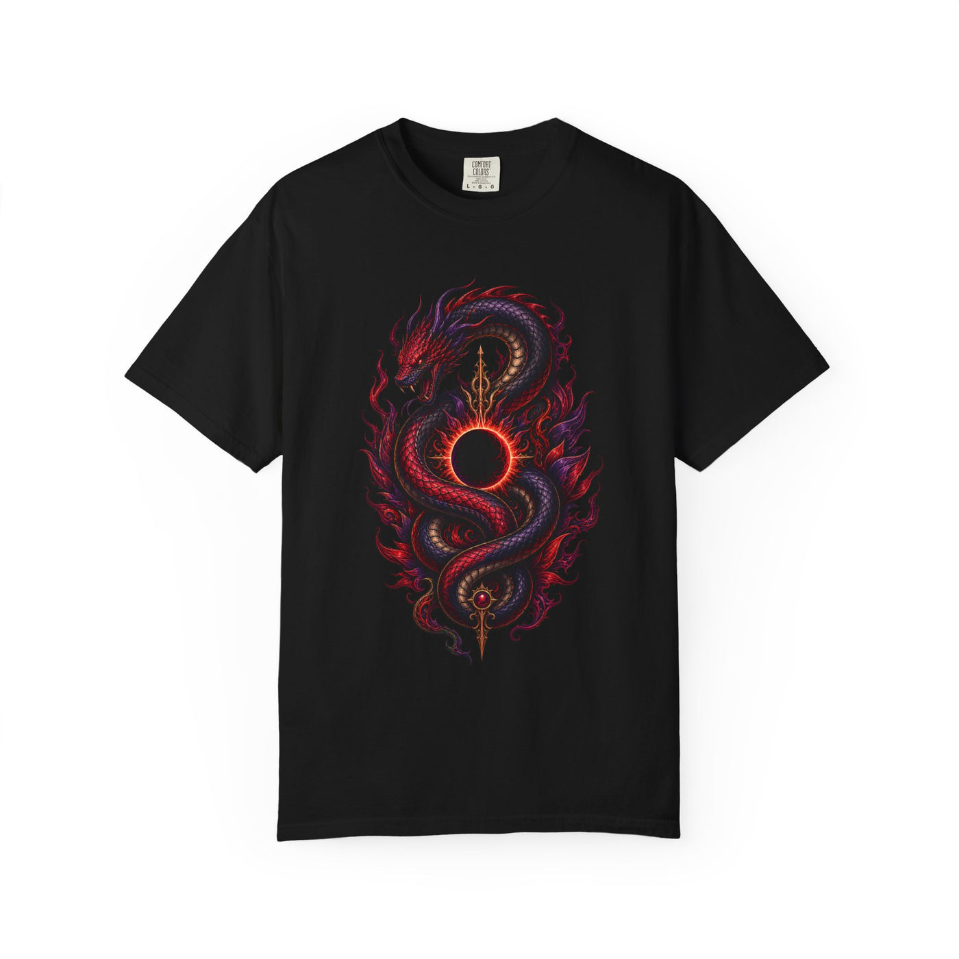Red Purple Eclipse Serpent Graphic Tee