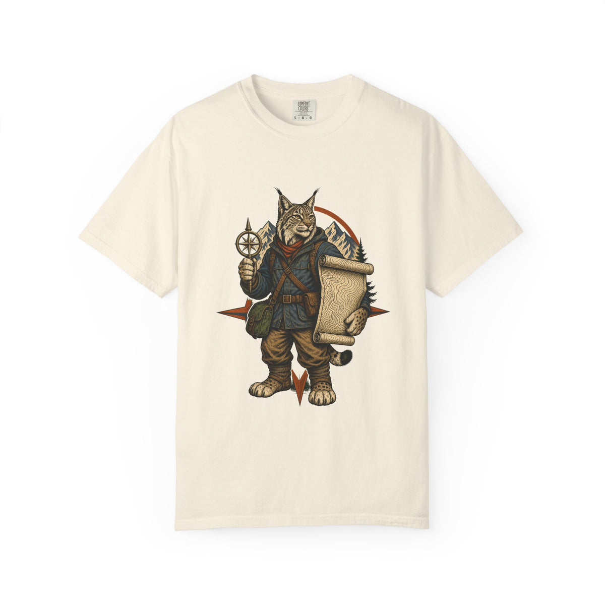Woodcut Mountain Lynx Graphic Tee