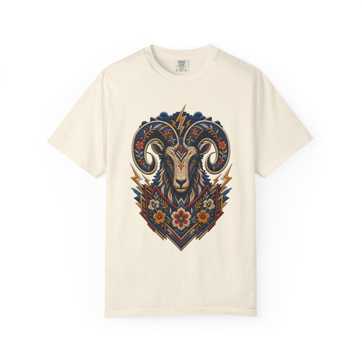 Embroidered Thunder Ram T-Shirt Graphic