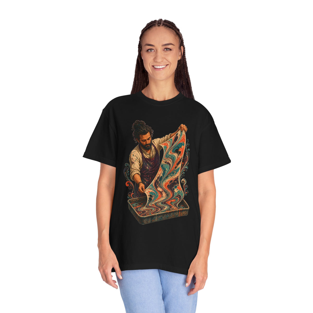 Marbled Paper Artisan Psychedelic Craft Graphic Tee