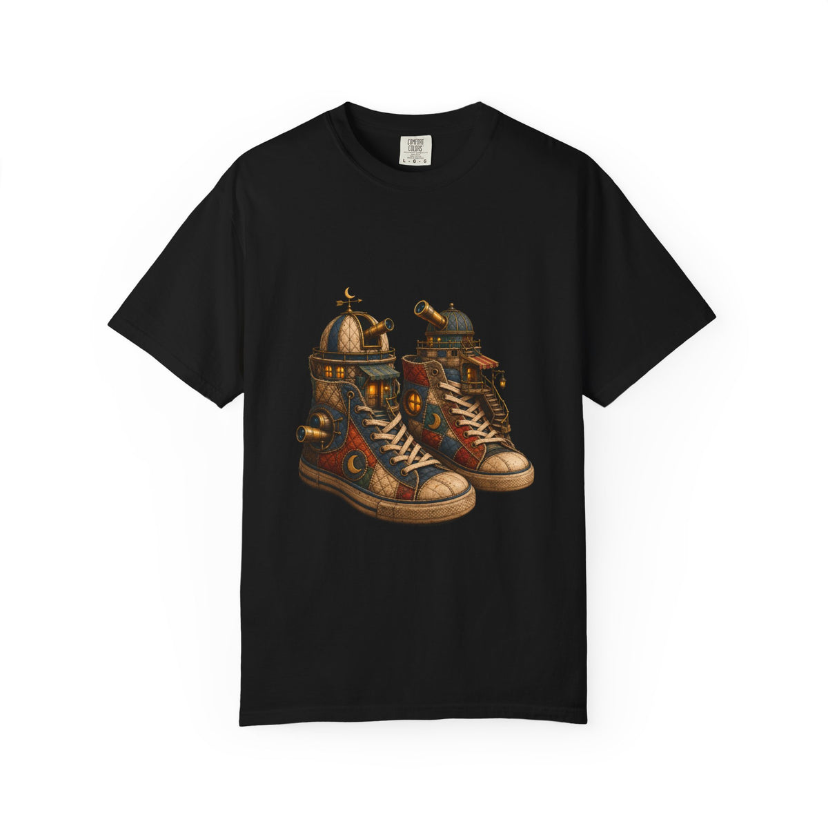 Quilted Roadside Observatory Shoes T-Shirt Graphic