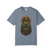 Stained Glass Cactus Owl Graphic Tee