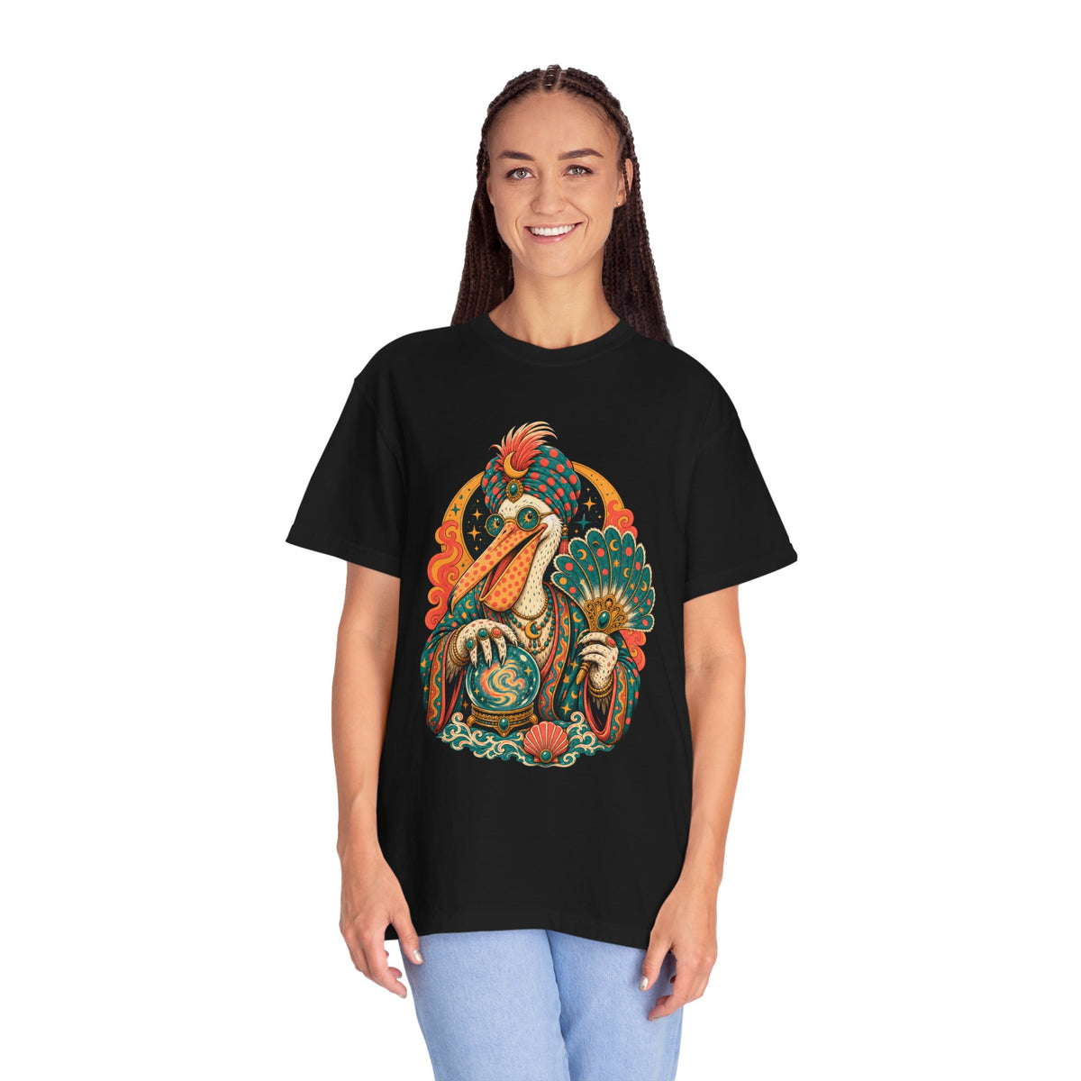 Acid Polka Dot Pelican Fortune Teller T-Shirt Graphic