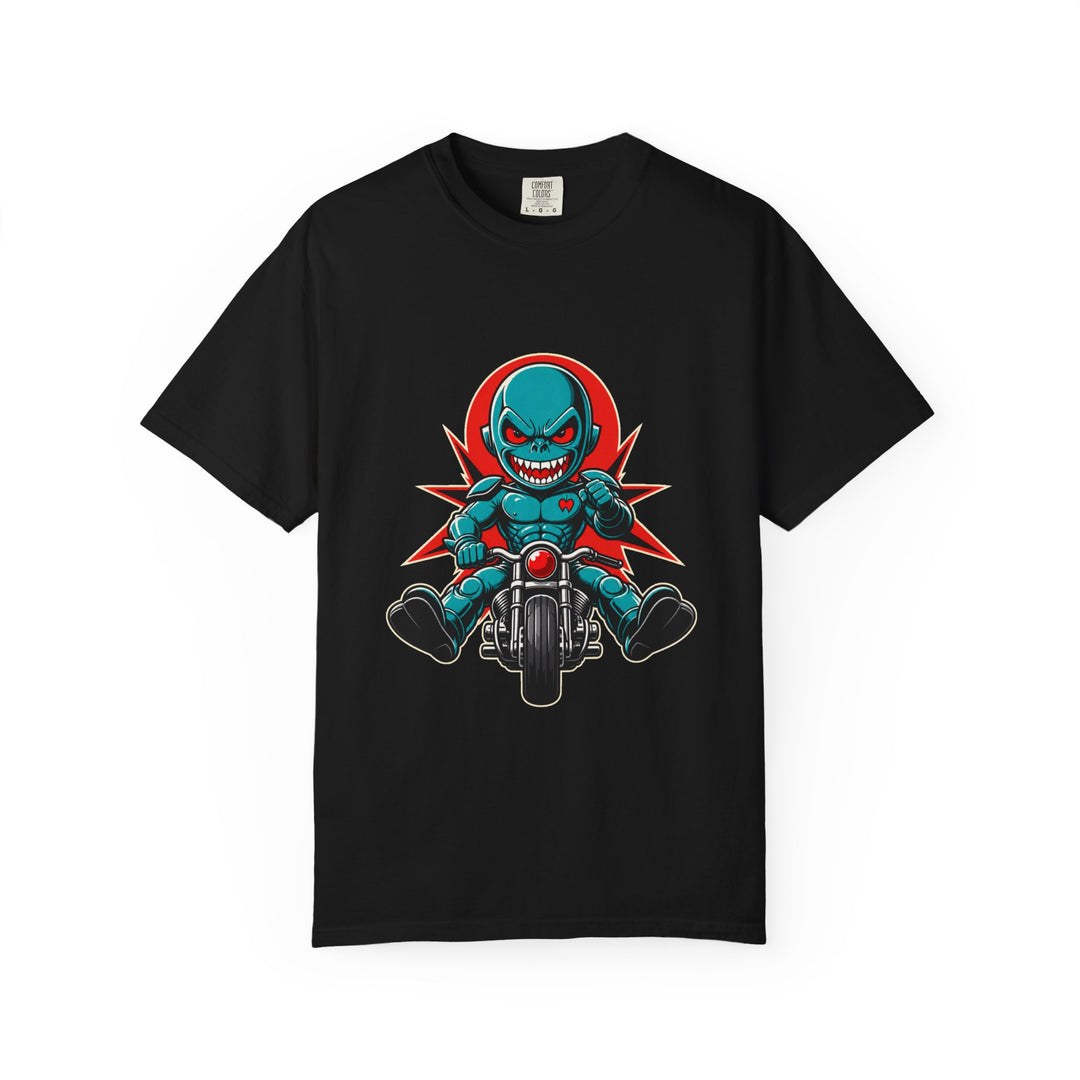 Demon Biker Retro Mascot T-Shirt Graphic