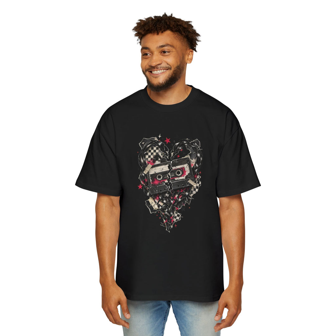 Midnight Mixtape Broken Heart Heavy Oversized Emo Tee