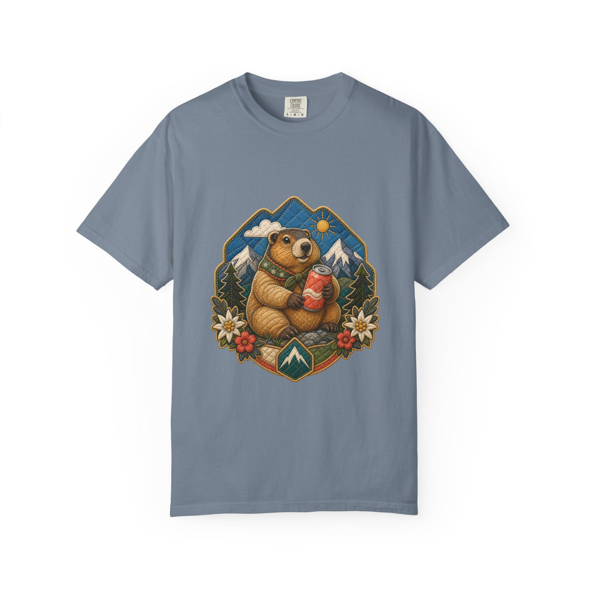 Quilted Alpine Soda Marmot T-Shirt Graphic