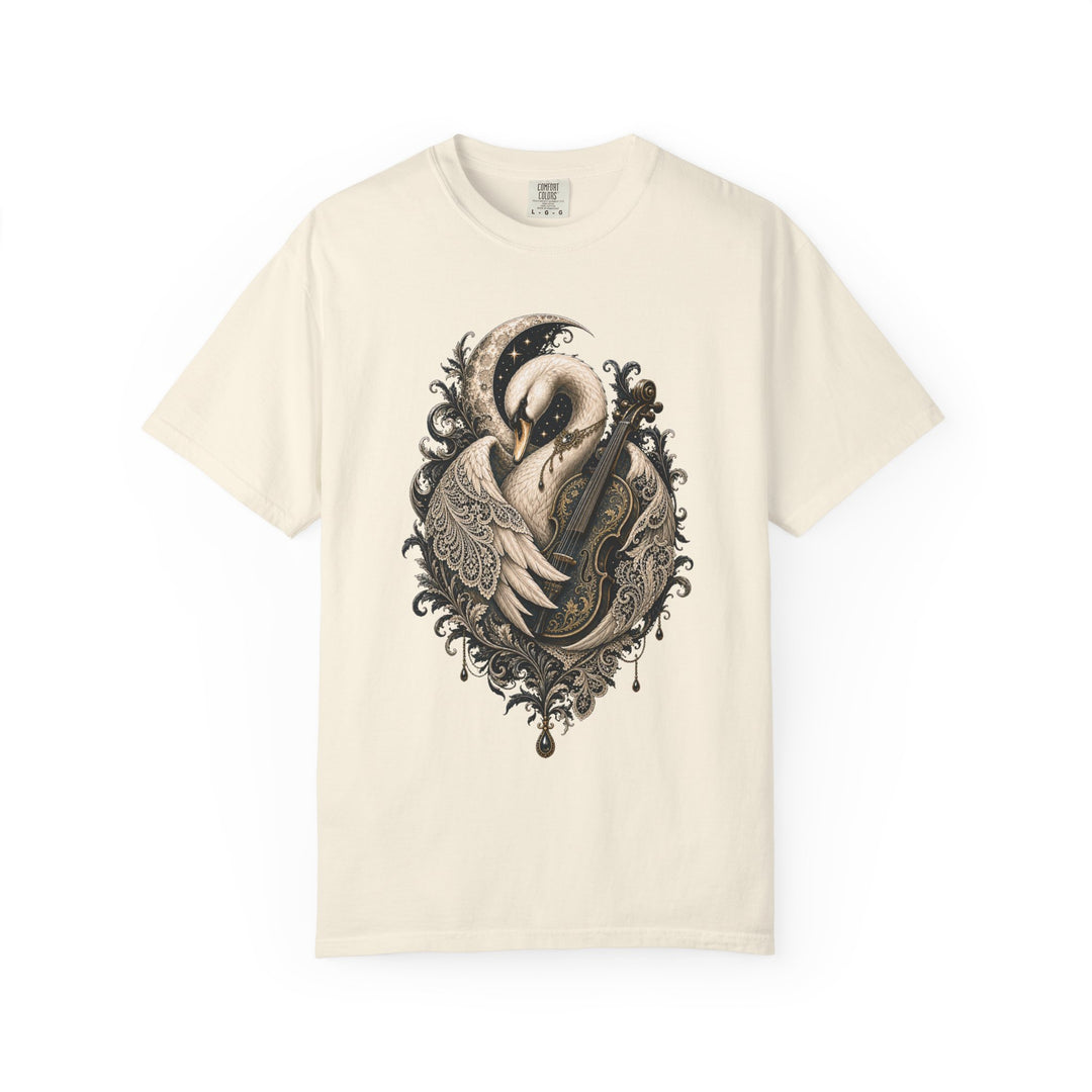 Lacework Lunar Swan Violin T-Shirt Graphic