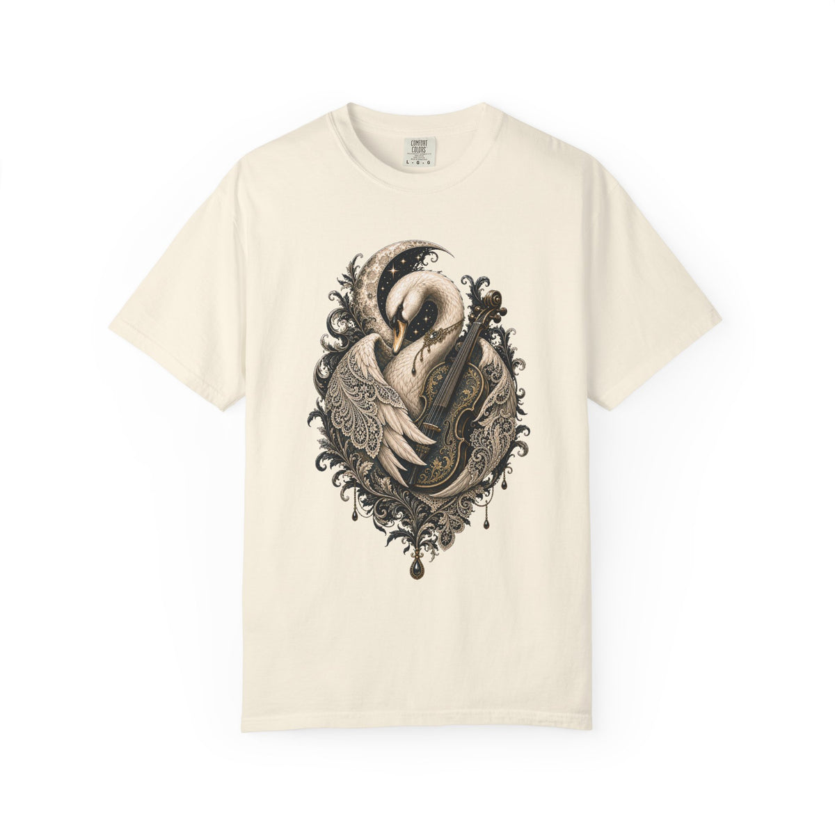 Lacework Lunar Swan Violin T-Shirt Graphic