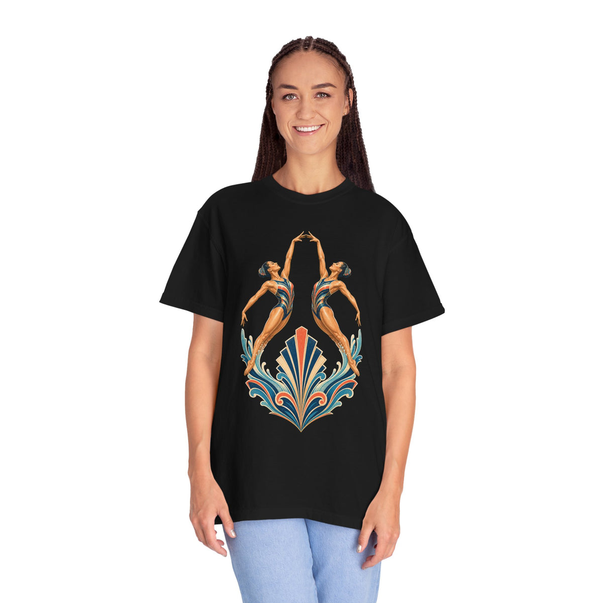 Synchronized Swimming Art Deco Graphic Tee