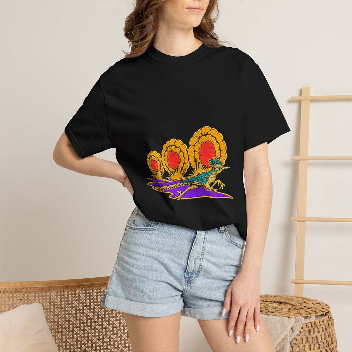 Comet Roadrunner Embroidered Western Graphic Tee