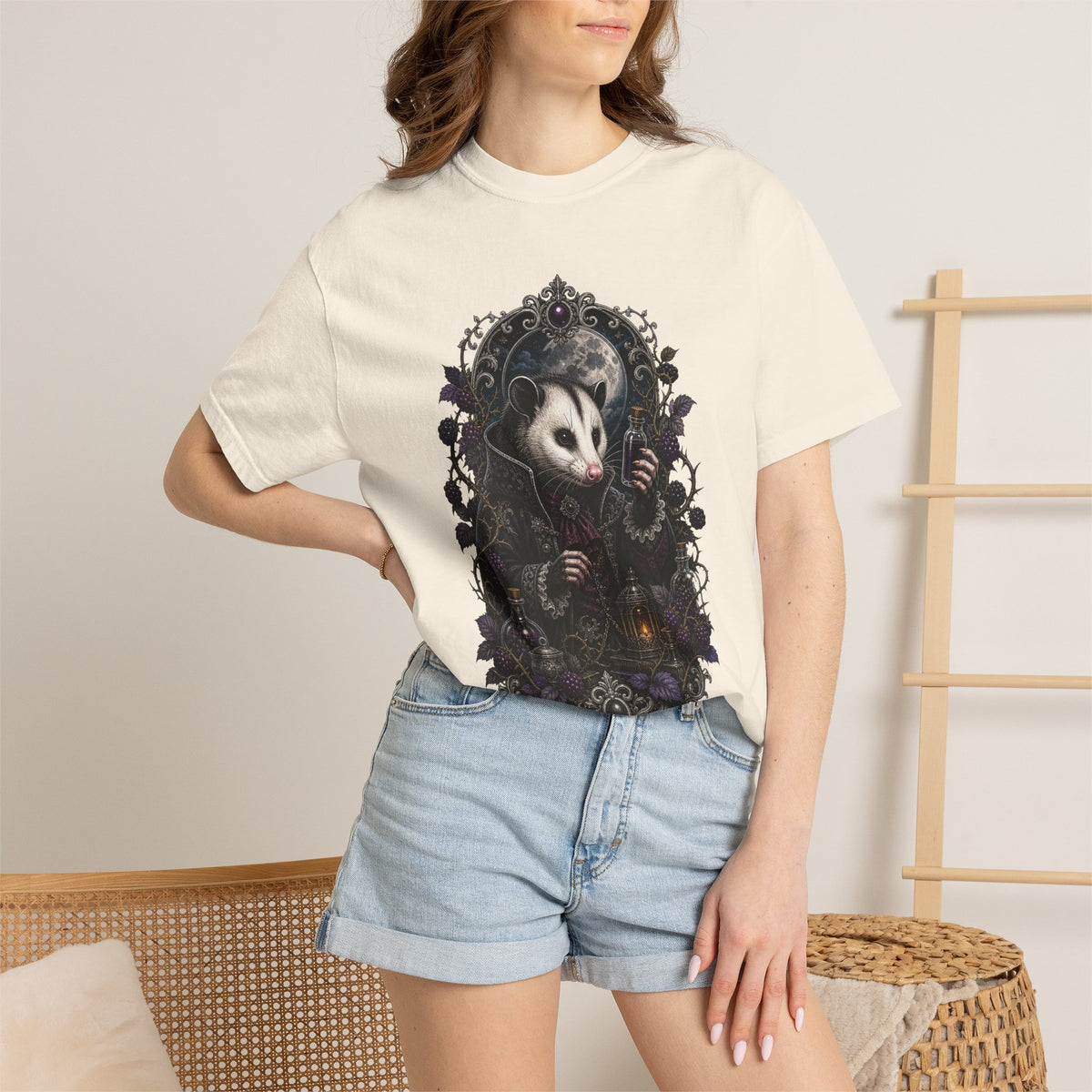 Gothic Blackberry Opossum Alchemist Graphic Tee