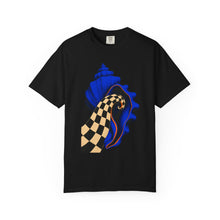 Cobalt Checker Shell Graphic Tee