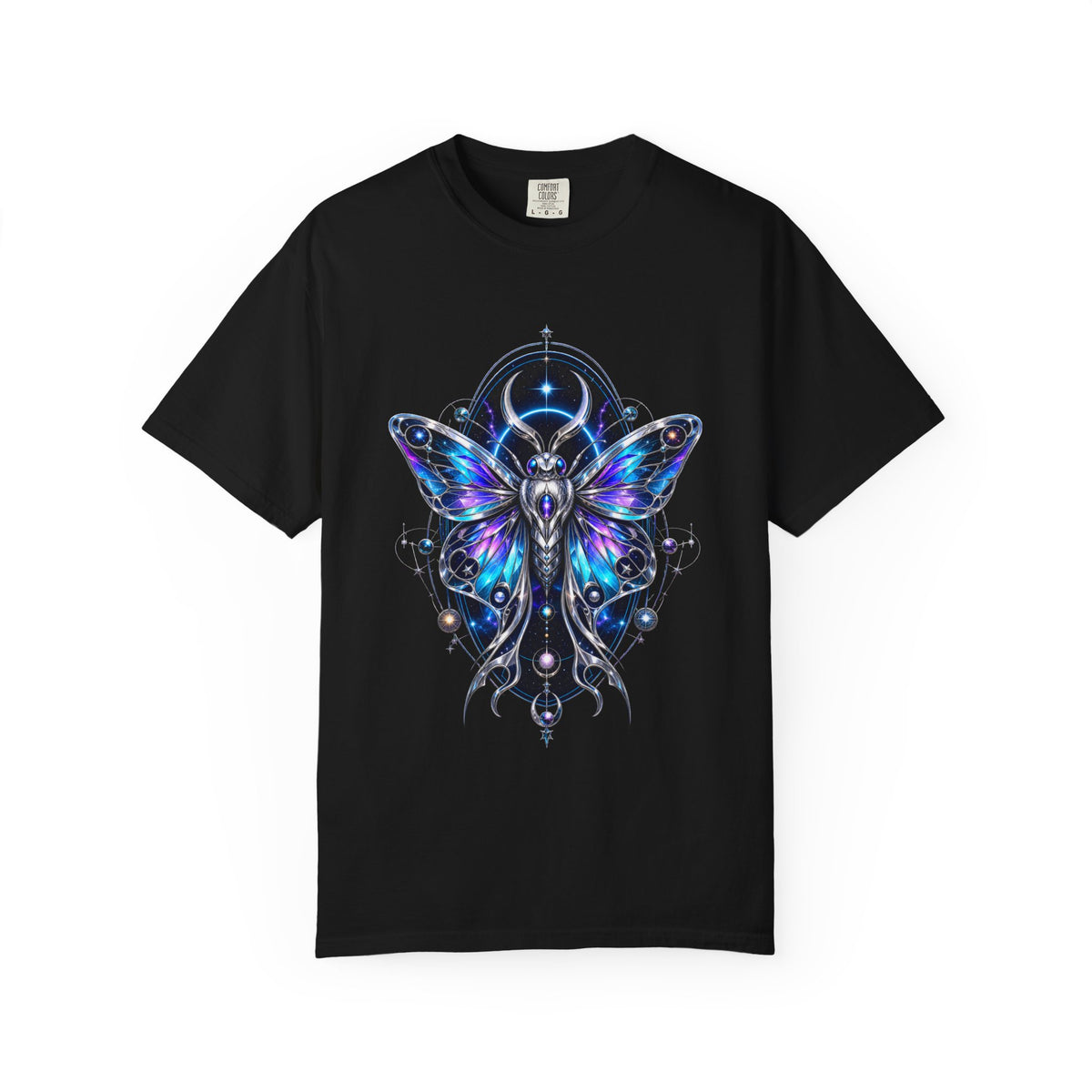 Chrome Cosmic Moth Oracle T-Shirt Graphic