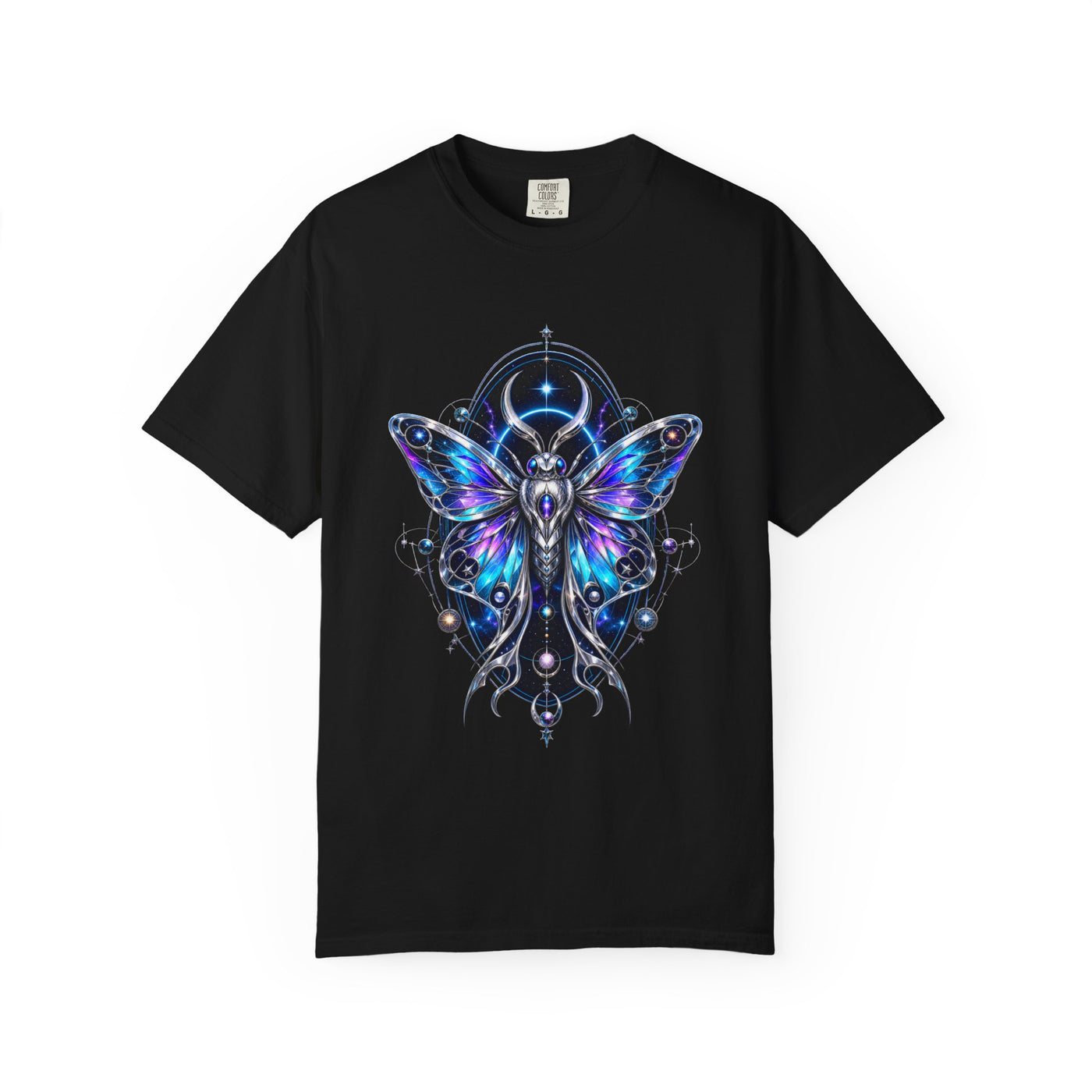 Chrome Cosmic Moth Oracle T-Shirt Graphic