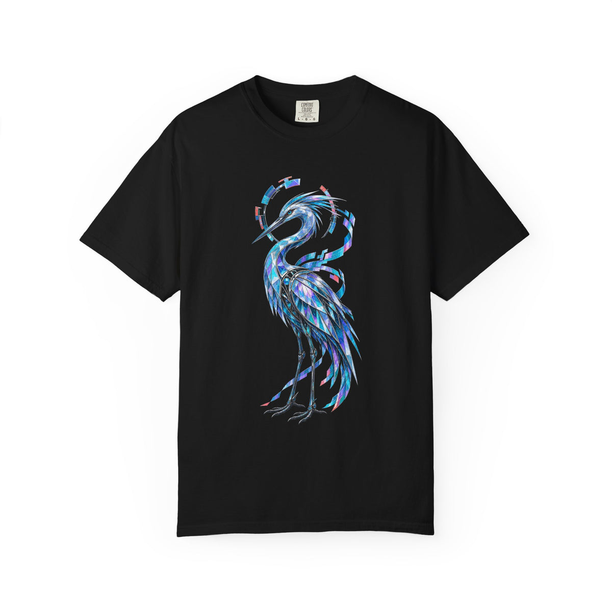 Glitch Glam Glass Heron Graphic Tee