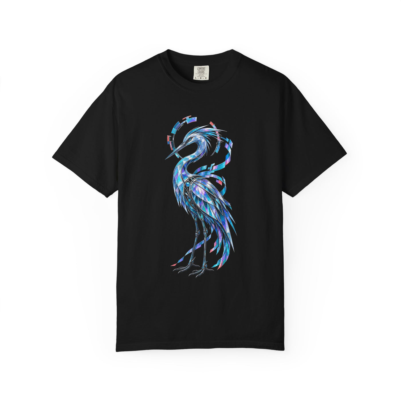 Glitch Glam Glass Heron Graphic Tee