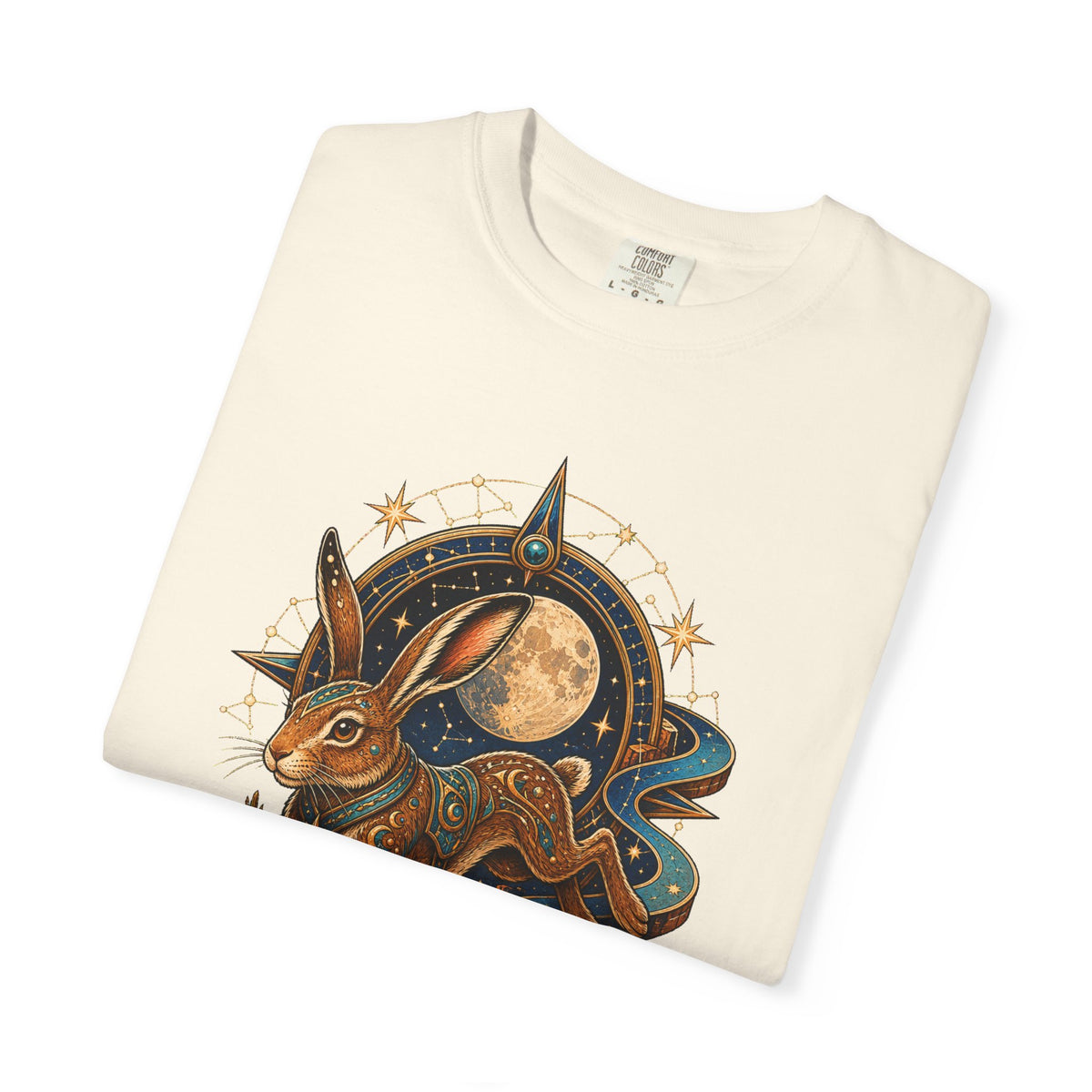 Celestial Desert Hare Compass T-Shirt Graphic