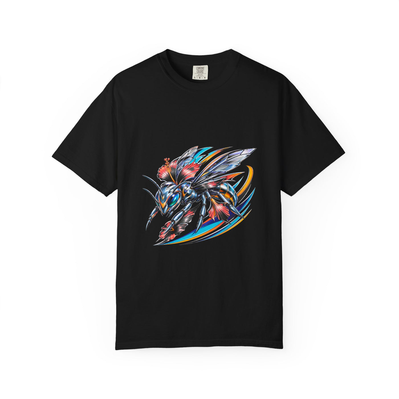 Chrome Hibiscus Hornet Racer Graphic Tee