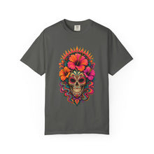 Psychedelic Hibiscus Skull Mask T-Shirt Graphic