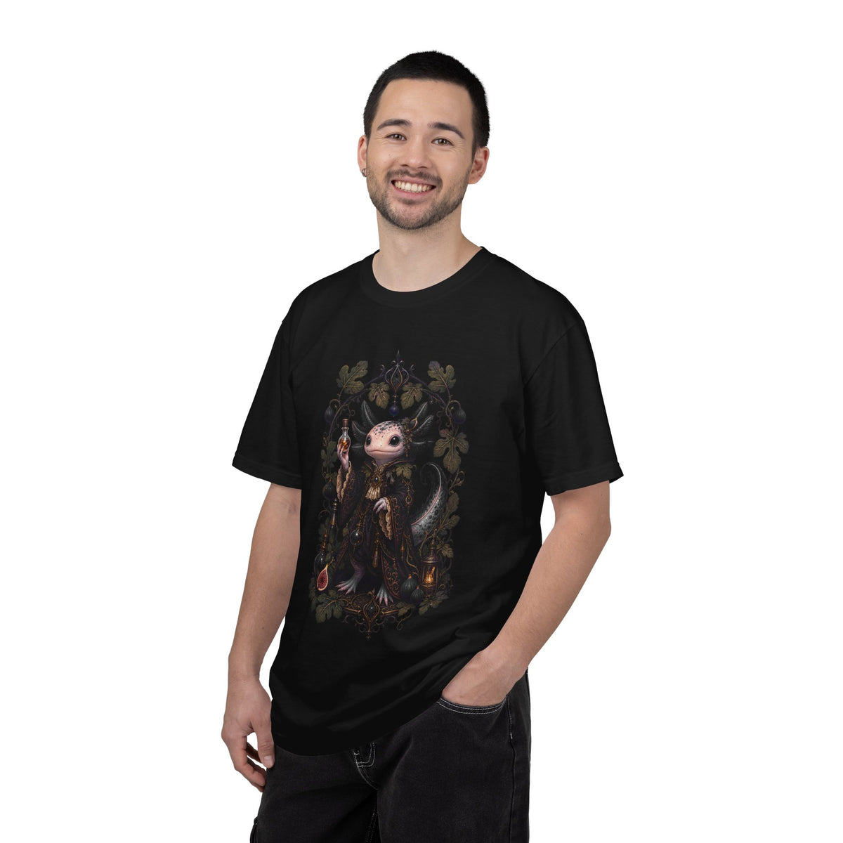 Gothic Fig Axolotl Alchemist Graphic Tee