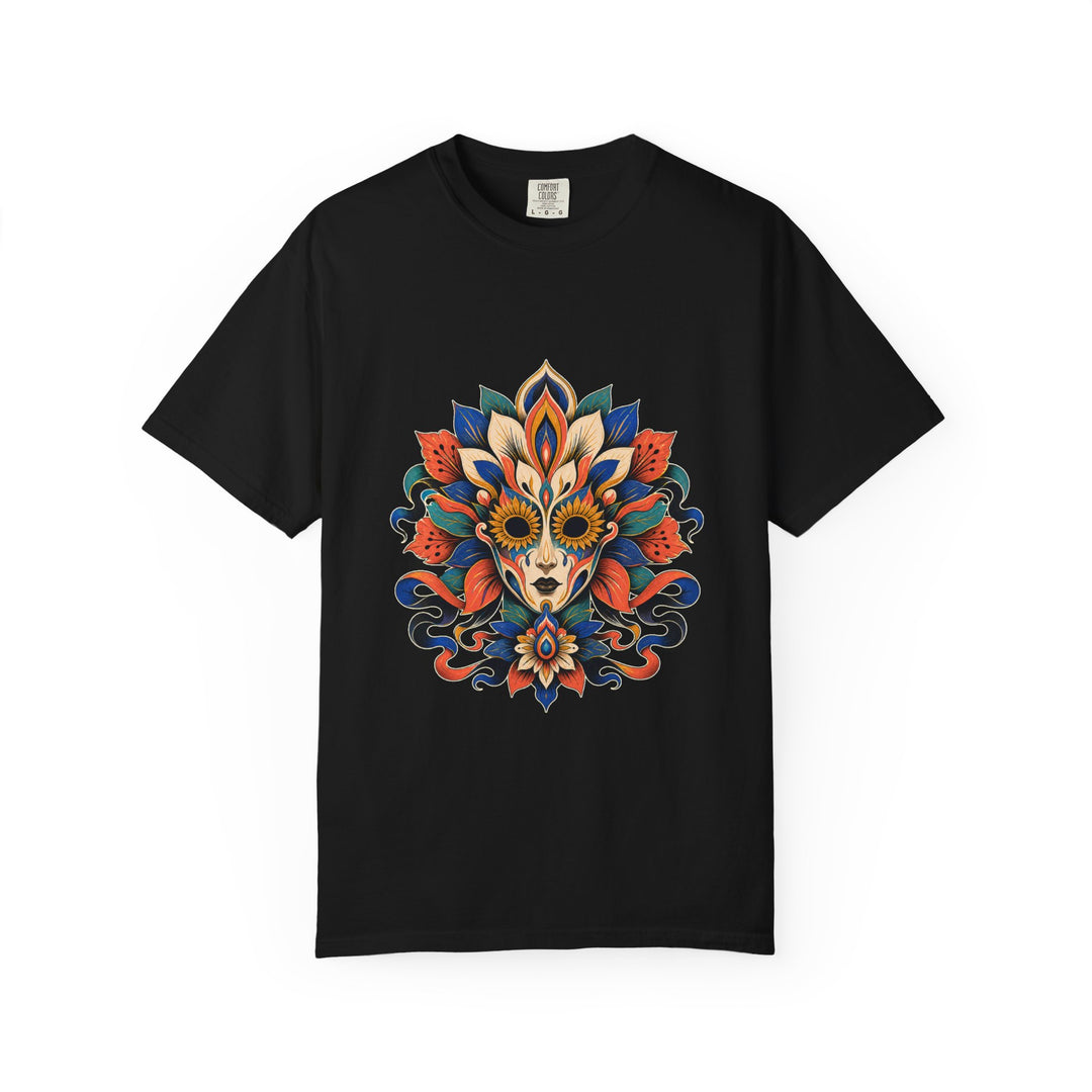 Abstract Bloom Mask T-Shirt Graphic