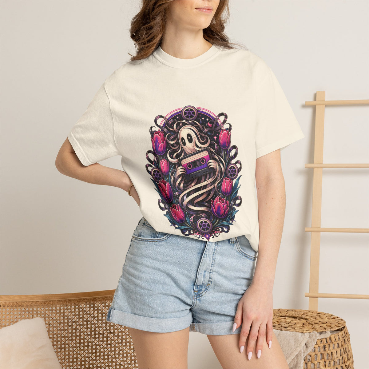 Analog Cassette Tulip Wraith T-Shirt Graphic