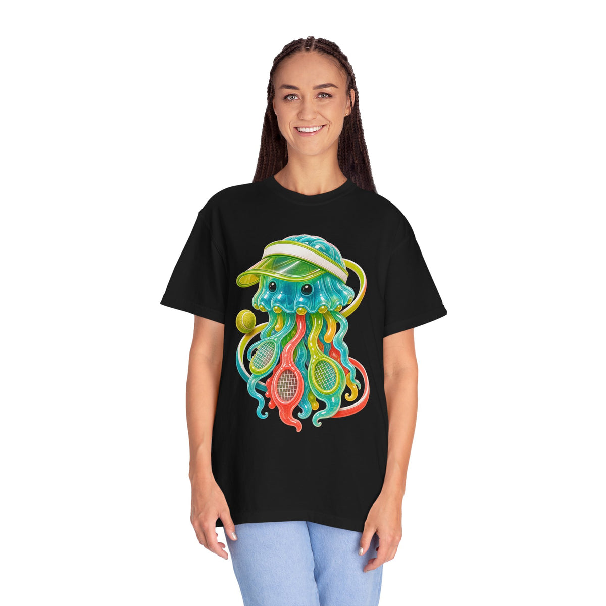Gummy Tennis Jellyfish Visor T-Shirt Graphic