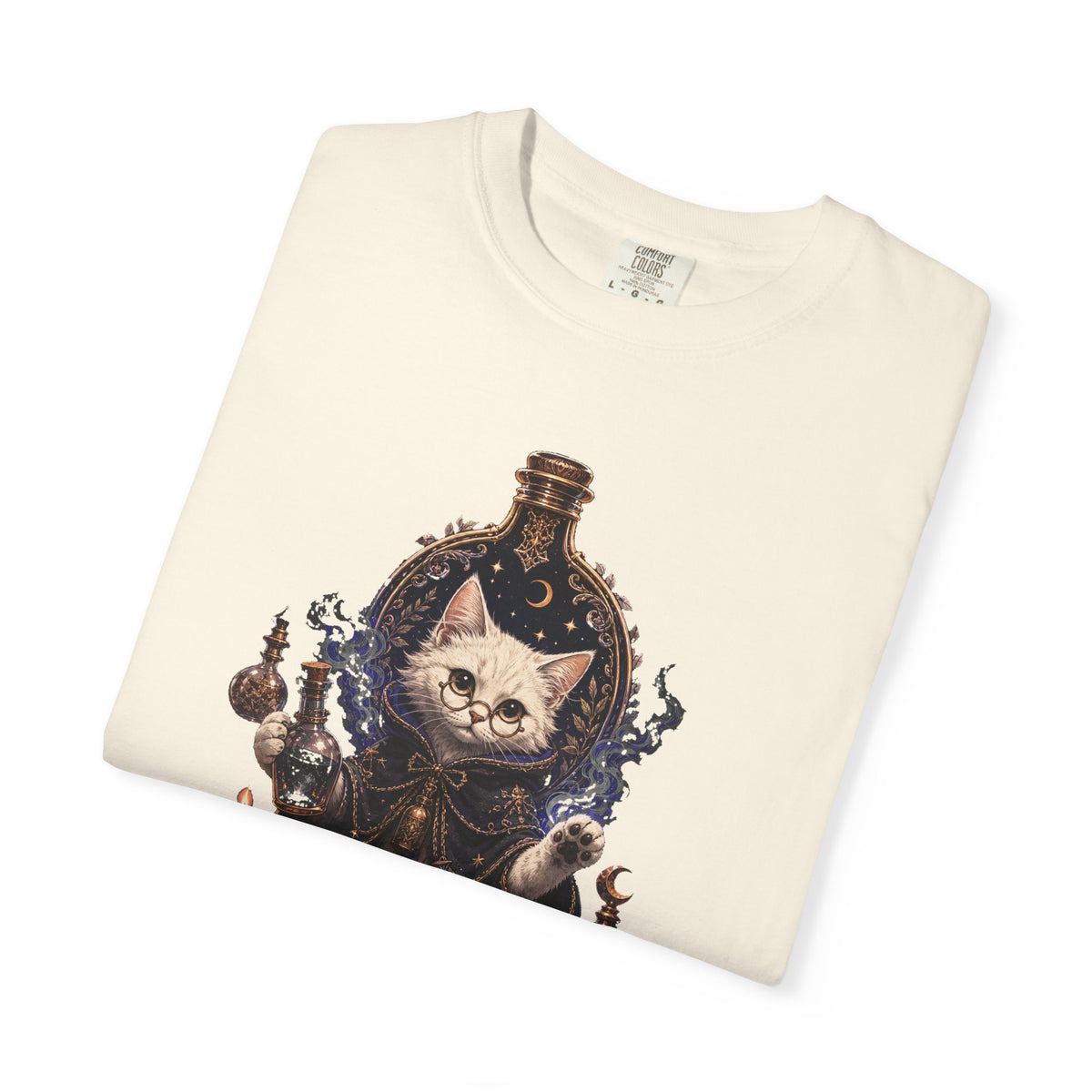 Apothecary Ghost Cat T-Shirt Graphic