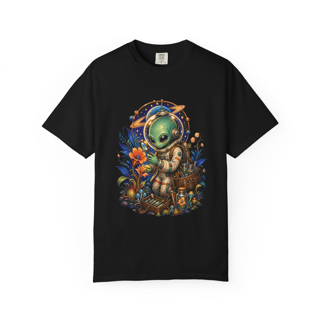 Alien Field Botanist Retro T-Shirt Graphic