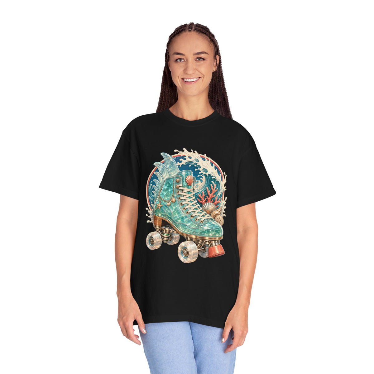 Seaglass Roller Skate Coastal T-Shirt Graphic