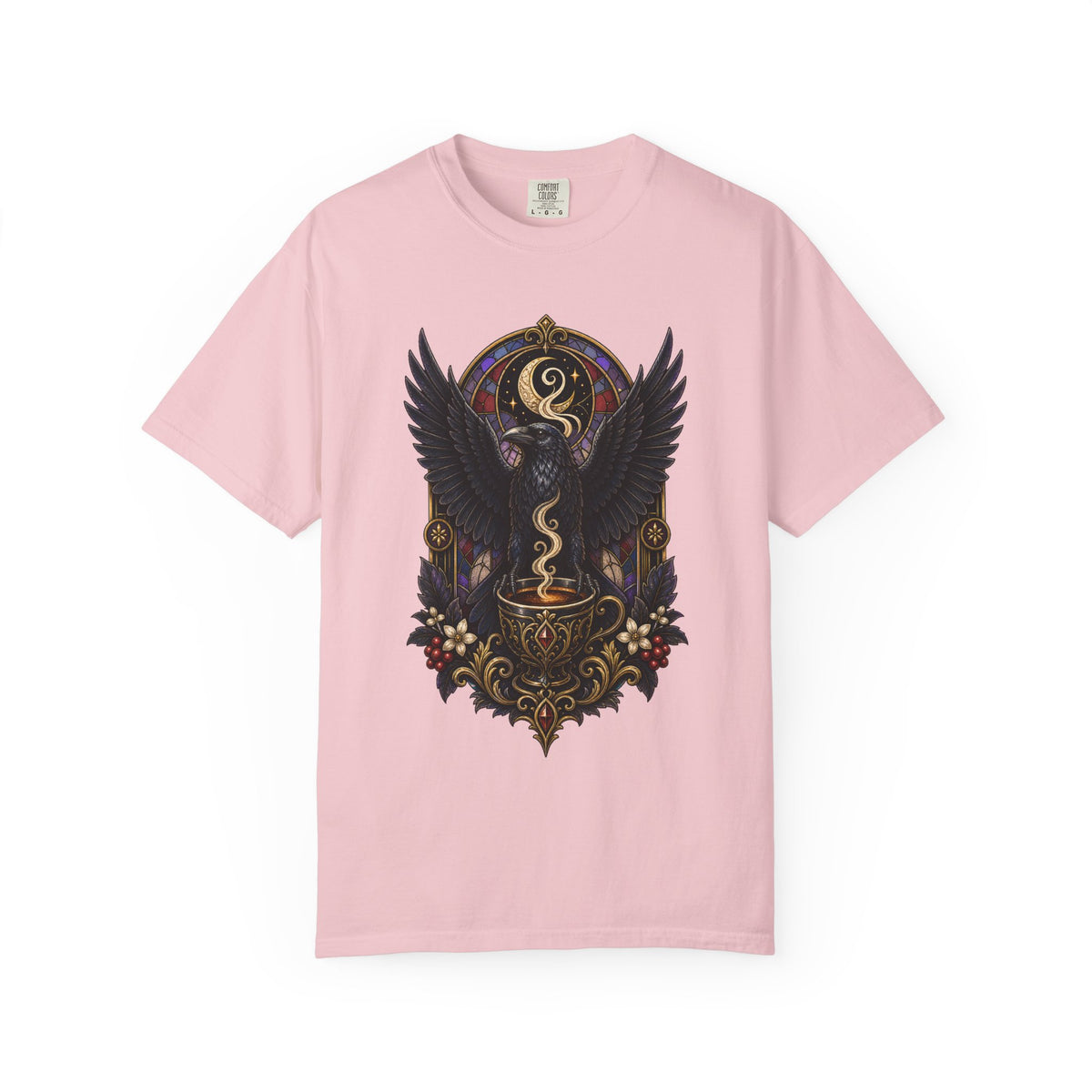 Gothic Espresso Raven T-Shirt Graphic
