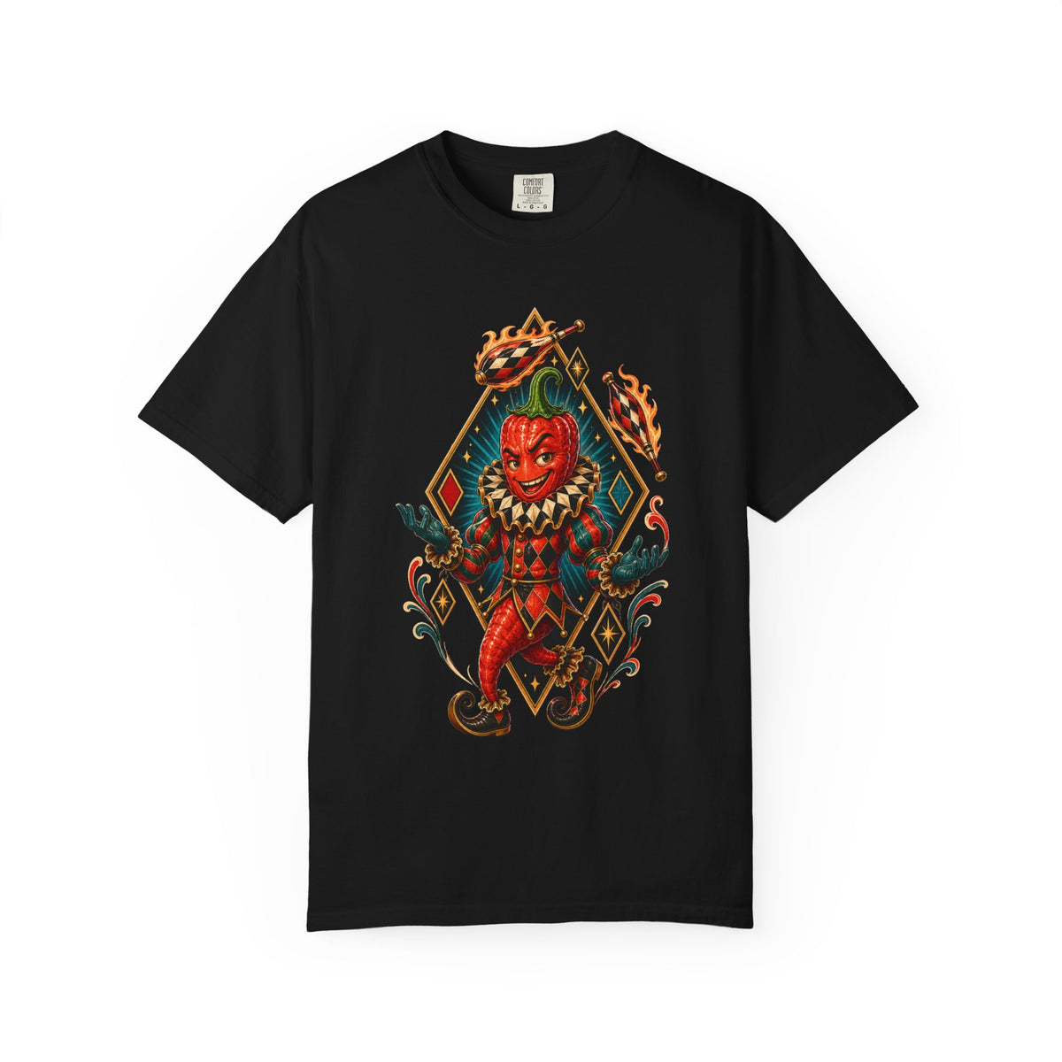 Harlequin Ghost Pepper Juggler T-Shirt Graphic